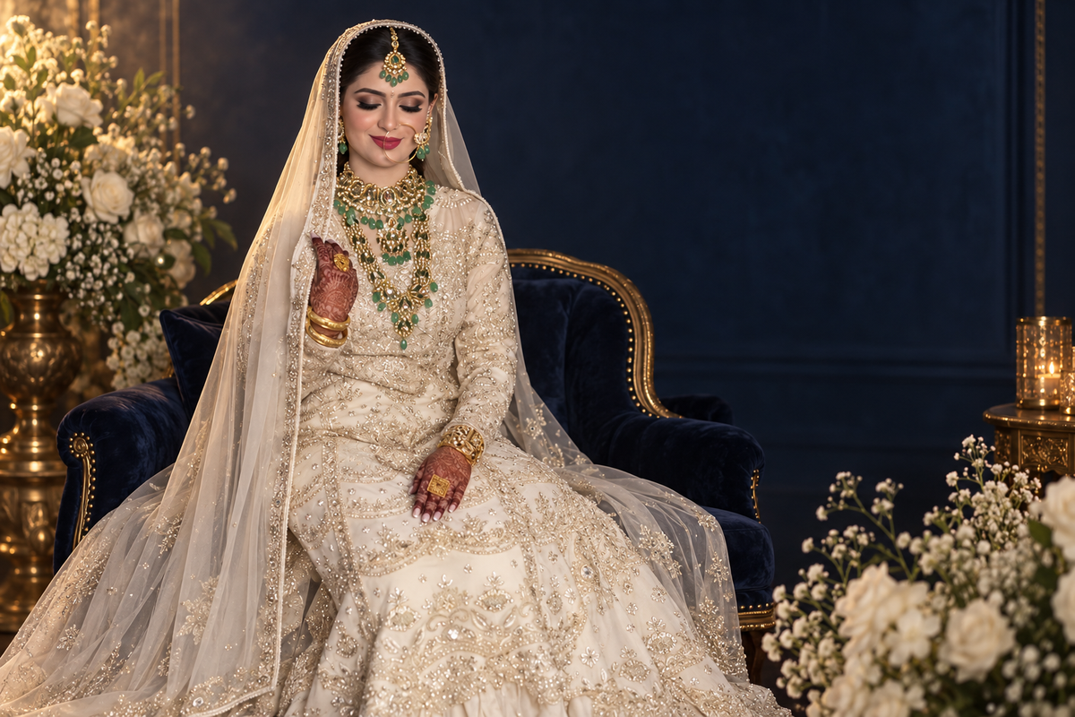Real brides wearing Ganesh kundan polki bridal sets on their wedding day