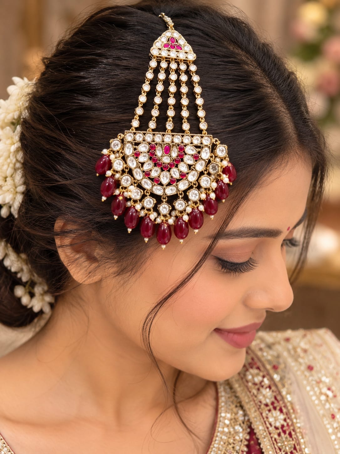Maharani Ruby Red Bridal Paasa