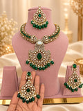 Zevar Emerald Pendant Set - full set on mannequin