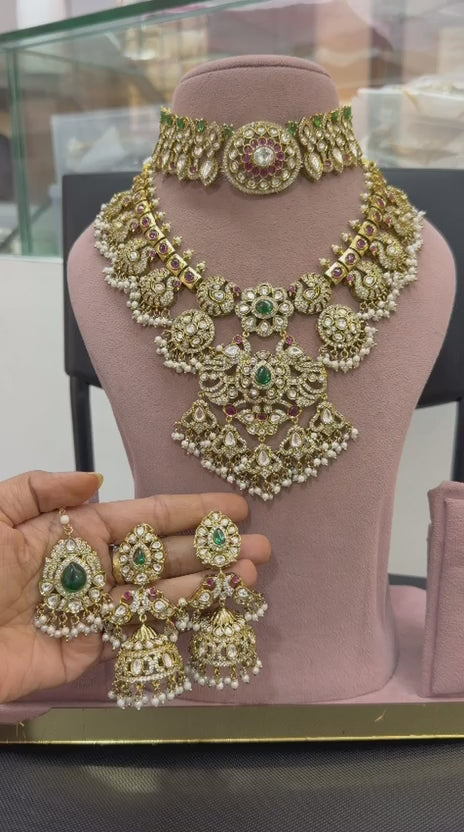 Rajasthani Emerald-Ruby Bridal Set