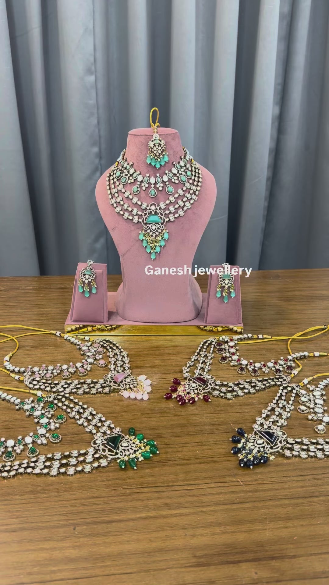 Royal Midnight-Blue Kundan Polki Choker Set
