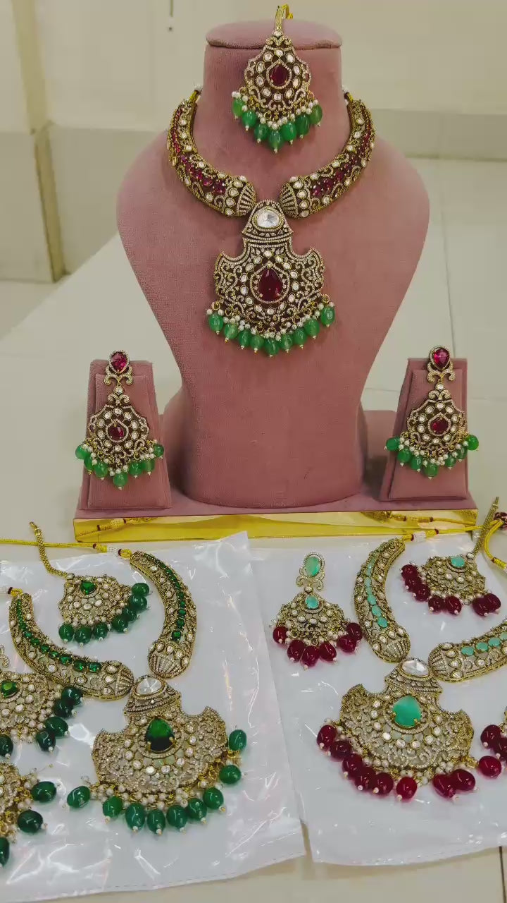 Zevar Emerald Pendant Set