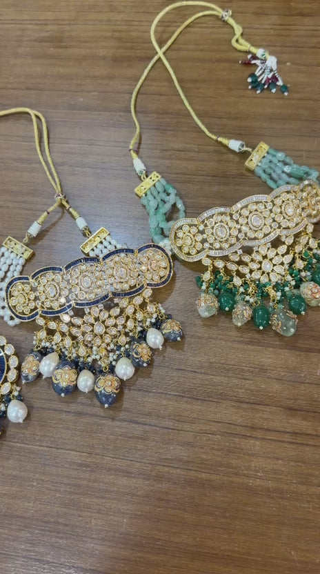 Kishori Mint-Green Choker Set