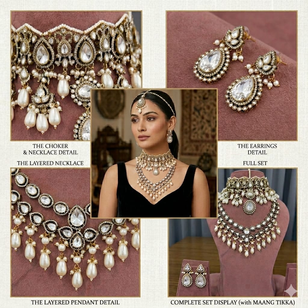 Royal Polki Wedding Jewellery Set for Indian Brides