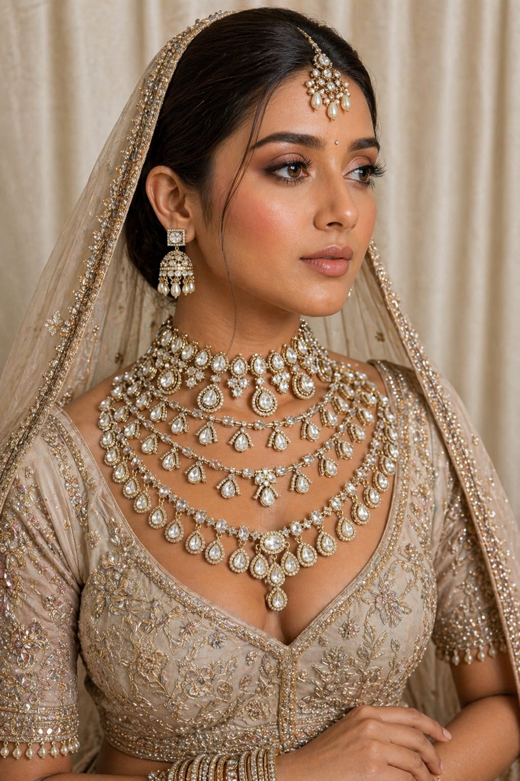 Premium-Artificial-Polki-Choker-and-Long-Necklace-for-Brides