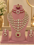Shaahi Ruby Kundan Polki Choker & Long Haar Set - Kundan Polki Bridal Jewellery by Ganesh Kundan & Polki