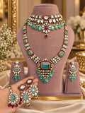Jodhpuri Mint Kundan Polki Choker & Haar Set - Kundan Polki Bridal Jewellery by Ganesh Kundan & Polki