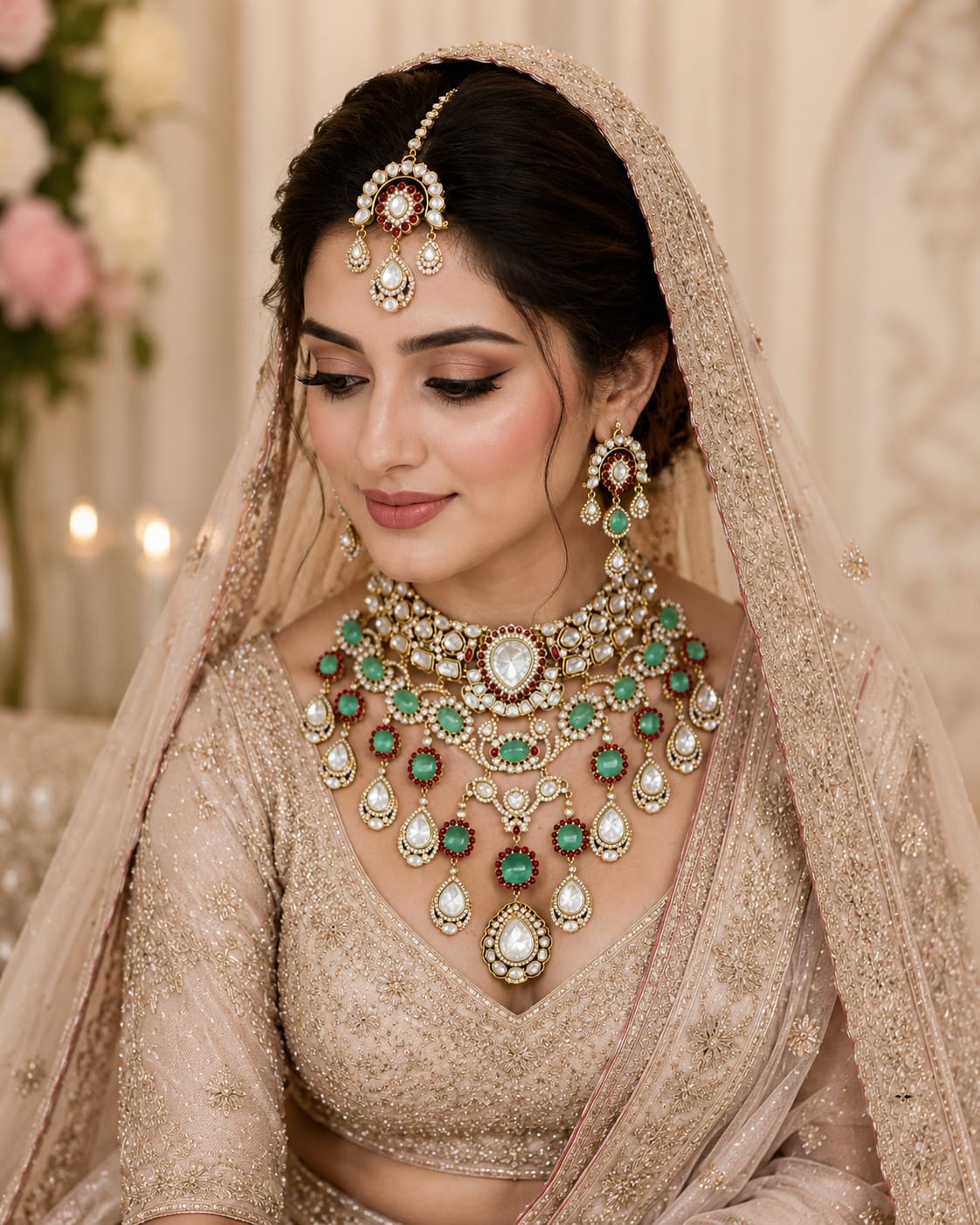 Artificial Kundan Polki Bridal Jewellery Set for Brides