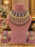 Kesariya Ruby-Gold Kundan Polki Choker & Haar Set - Kundan Polki Bridal Jewellery by Ganesh Kundan & Polki